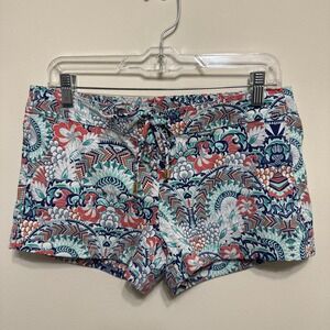 HELEN JON Womens 6 Swim Board Shorts Casablanca Lace Up Water Resistant Boho EUC